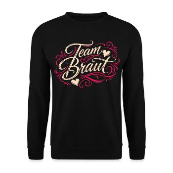 T-shirt de l’équipe Nuptiale Fête de garçon Femme Enterrement de vie de garçon - Sweat-shirt Unisexe - noir - Devant - Alina (178cm) & Michal (187cm)