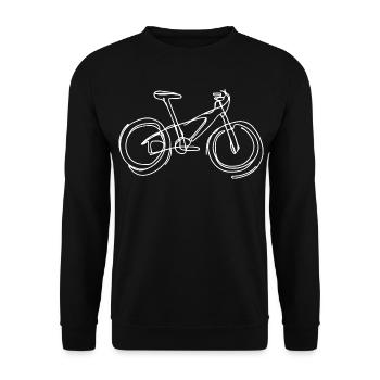 Mountain Bike Drawing - Unisex Sweatshirt - black - Front - Alina (178cm) & Michal (187cm)