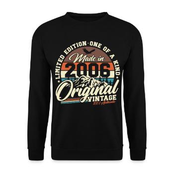 2006 Vintage Retro 20th Birthday Gift - Unisex Sweatshirt - black - Front - Alina (178cm) & Michal (187cm)