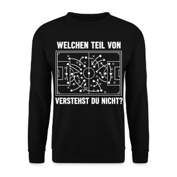 Welchen Teil von Fussball verstehst du nicht? - Unisex Pullover - Schwarz - Vorne - Alina (178cm) & Michal (187cm)