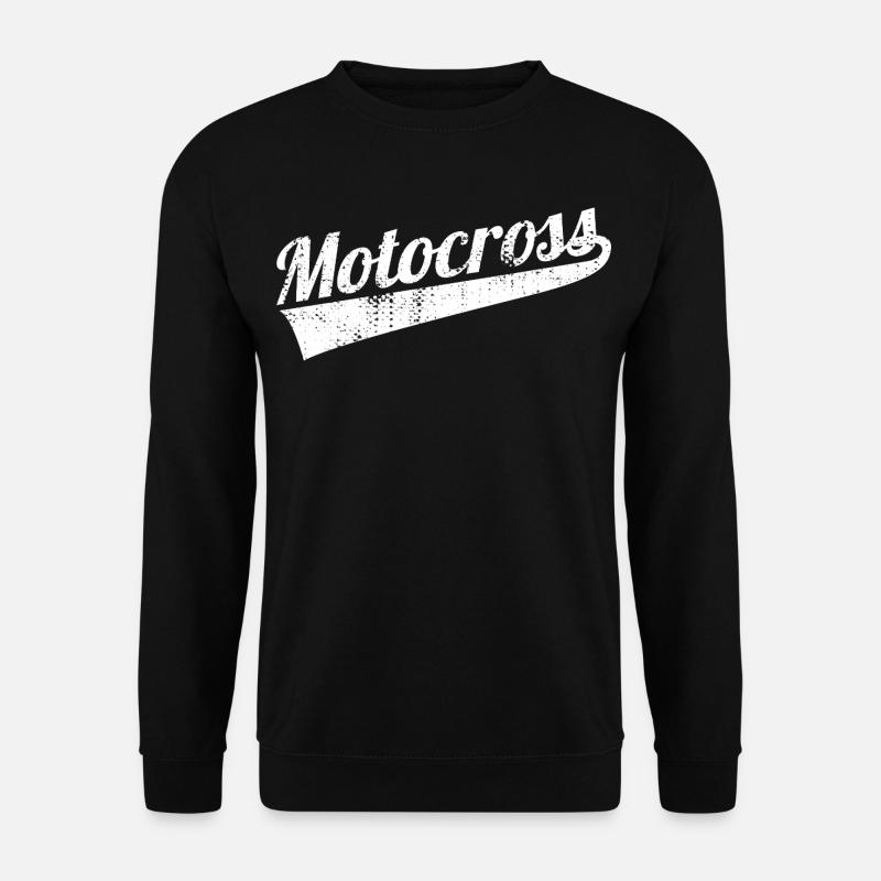 Motocross Retro - Unisex Pullover - Schwarz