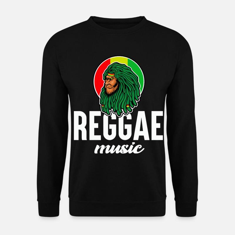 Reggae-Löwe in Rasta-Farben - Unisex Pullover - Schwarz