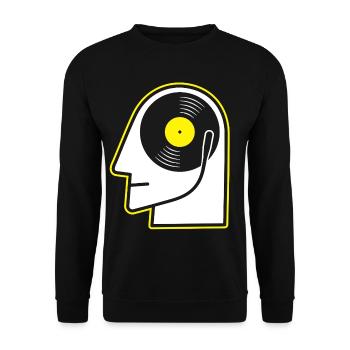 Vinyl Head Portrait - Unisex Sweatshirt - black - Front - Alina (178cm) & Michal (187cm)