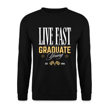 Graduate Young - Unisex Sweatshirt - black - Front - Alina (178cm) & Michal (187cm)