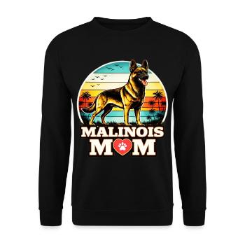 Maman malinoise - Sweat-shirt Unisexe - noir - Devant - Alina (178cm) & Michal (187cm)