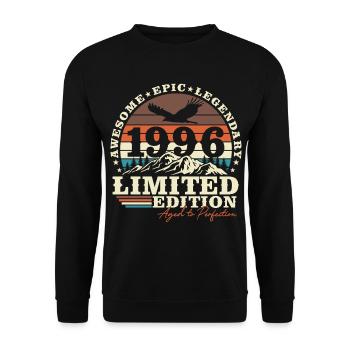 Cadeau rétro pour le 30e anniversaire 1996 - Sweat-shirt Unisexe - noir - Devant - Alina (178cm) & Michal (187cm)