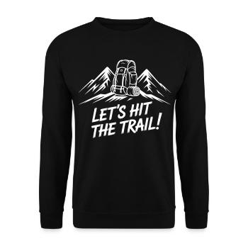 Aventure en sentier : randonnée en montagne - Sweat-shirt Unisexe - noir - Devant - Alina (178cm) & Michal (187cm)