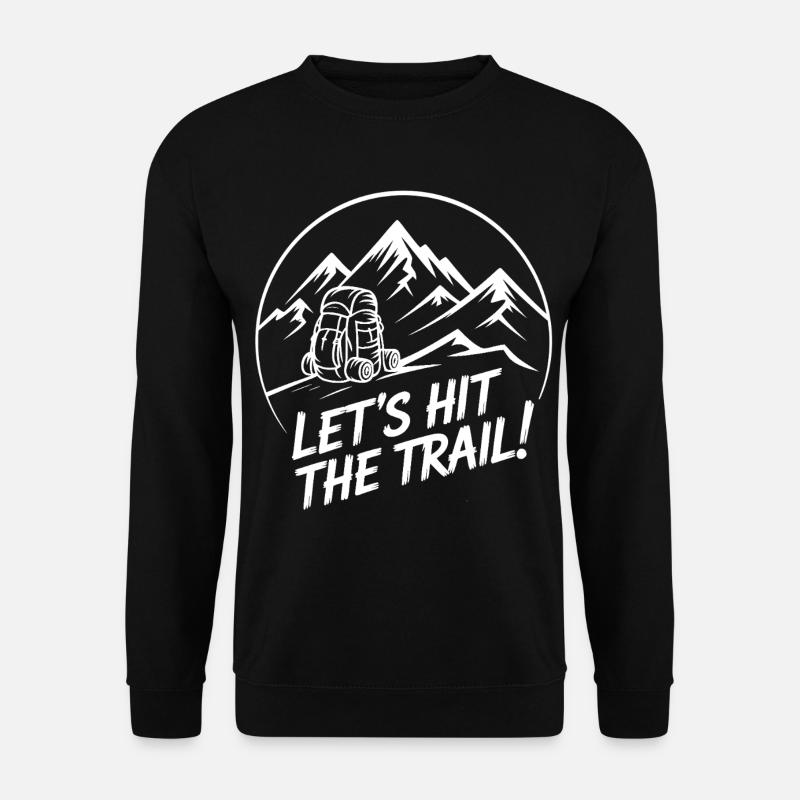 Let's Hit The Trail – Bergabenteuer - Unisex Pullover - Schwarz