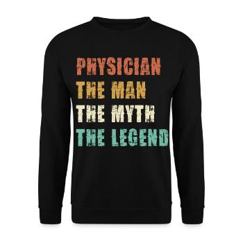Arzt Mythos Legende Shirt - Unisex Pullover - Schwarz - Vorne - Alina (178cm) & Michal (187cm)