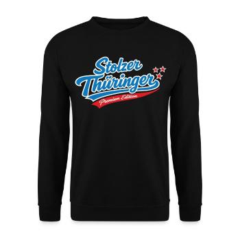 Proud Thuringian Premium Edition - Unisex Sweatshirt - black - Front - Alina (178cm) & Michal (187cm)