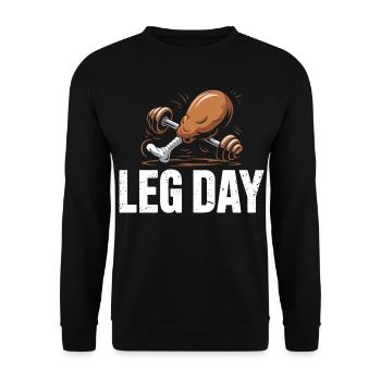 Leg Day Kraftduell - Unisex Pullover - Schwarz - Vorne - Alina (178cm) & Michal (187cm)