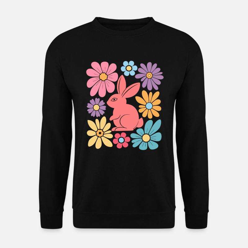 Happy Easter Bunny Boho - Unisex Sweatshirt - black