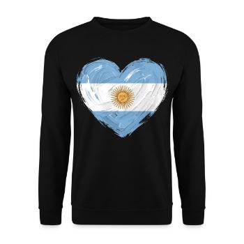 Football Football du Drapeau Argentine - Sweat-shirt Unisexe - noir - Devant - Alina (178cm) & Michal (187cm)