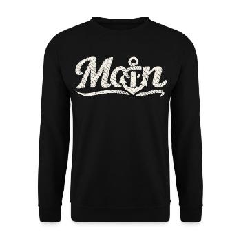 Moin Anchor Coastal Design - Unisex Sweatshirt - black - Front - Alina (178cm) & Michal (187cm)