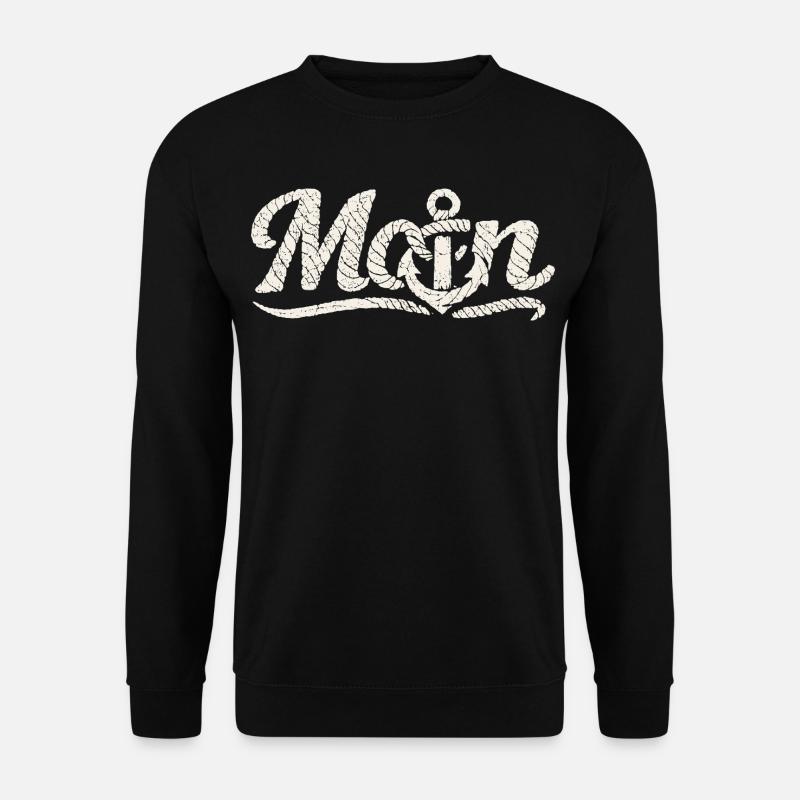 Moin Anker Küsten Design - Unisex Pullover - Schwarz