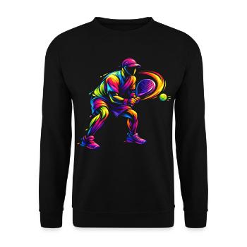 Padel Player Gift Kids Boy Passion - Unisex Sweatshirt - black - Front - Alina (178cm) & Michal (187cm)