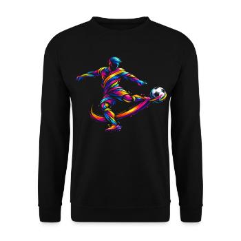 Fußballspieler Geschenk Fußball Kinderjunge - Unisex Pullover - Schwarz - Vorne - Alina (178cm) & Michal (187cm)