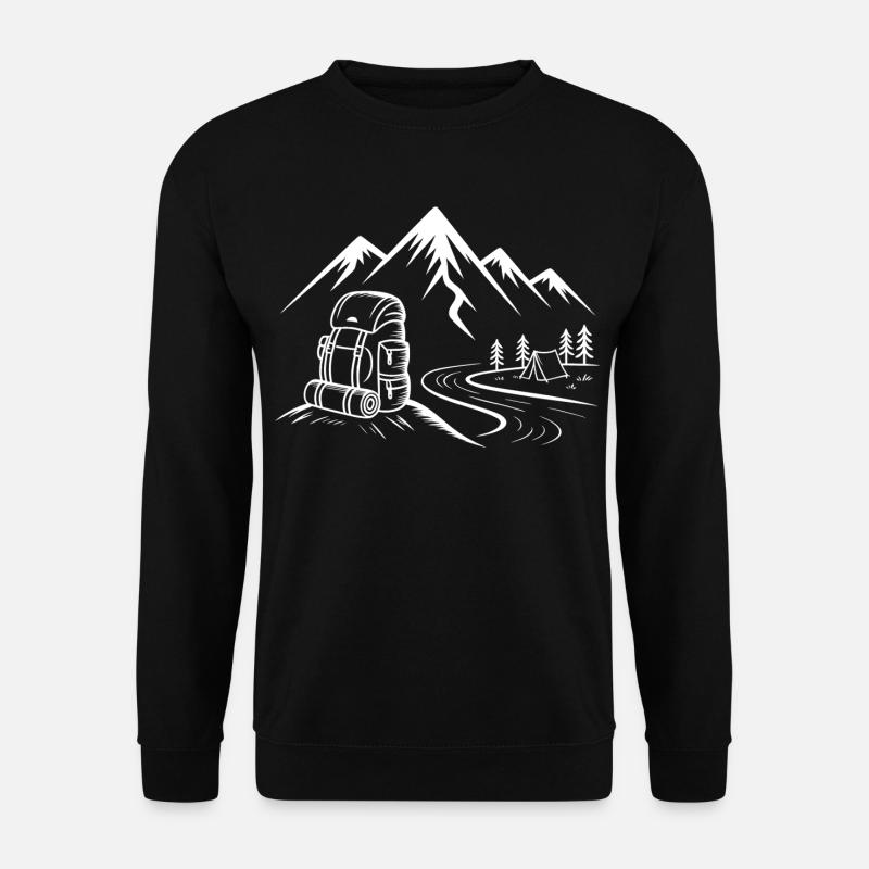 Bergpfad Wanderabenteuer - Unisex Pullover - Schwarz
