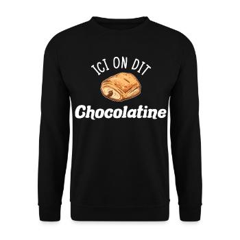 Chocolatine Humor Pain au Chocolat South West - Unisex Pullover - Schwarz - Vorne - Alina (178cm) & Michal (187cm)