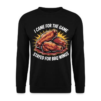 Matchday Wings Football Snack Funny - Unisex Sweatshirt - black - Front - Alina (178cm) & Michal (187cm)