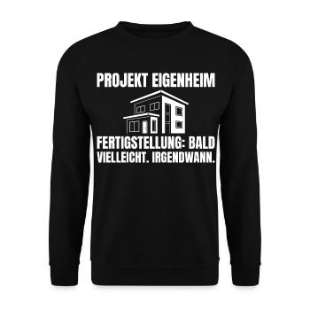 House Building Project Own Home Humor Builder - Unisex Sweatshirt - black - Front - Alina (178cm) & Michal (187cm)