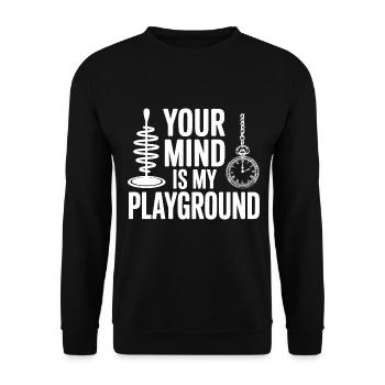 Certified Clinical Cognitive Specialist Gear  - Unisex Sweatshirt - black - Front - Alina (178cm) & Michal (187cm)