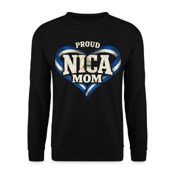 Nicaragua Nicaragisch Proud Nica Mom - Unisex Pullover - Schwarz - Vorne - Alina (178cm) & Michal (187cm)