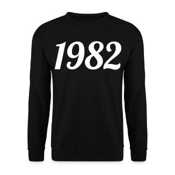 1982 Vintage 1982 Retro Birthday 1982 Gift - Unisex Sweatshirt - black - Front - Alina (178cm) & Michal (187cm)