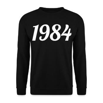 1984 Vintage 1984 Retro Birthday 1984 Gift - Unisex Sweatshirt - black - Front - Alina (178cm) & Michal (187cm)