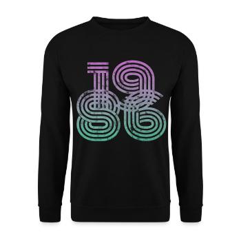 1986 vintage - Unisex Sweatshirt - black - Front - Alina (178cm) & Michal (187cm)