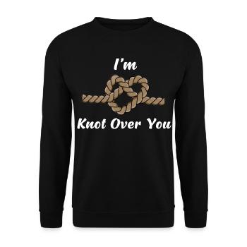 I'm Knot Over You Rope Heart - Unisex Sweatshirt - black - Front - Alina (178cm) & Michal (187cm)