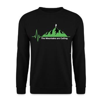 Les montagnes appellent le battement de cœur - Sweat-shirt Unisexe - noir - Devant - Alina (178cm) & Michal (187cm)