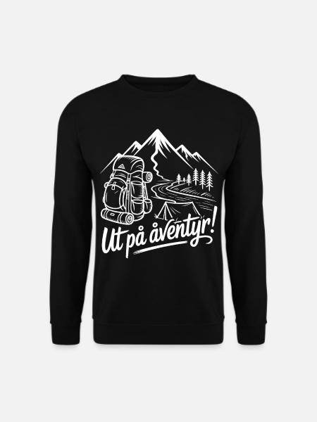 Abenteuer-Rucksackwandern – Im Freien - Unisex Pullover - Schwarz
