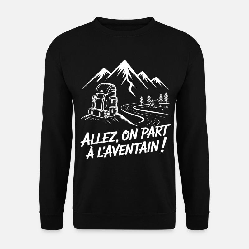 Abenteuer-Rucksackwandern - Unisex Pullover - Schwarz