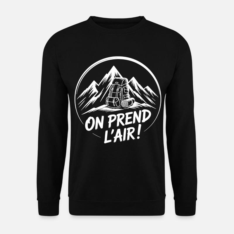 Abenteuer-Rucksackwandern - Unisex Pullover - Schwarz