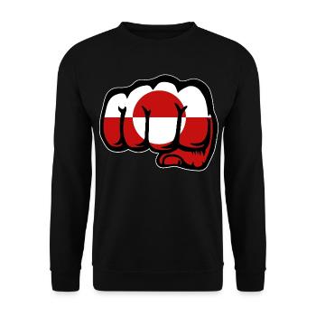 Icône du poing du drapeau du Groenland - Sweat-shirt Unisexe - noir - Devant - Alina (178cm) & Michal (187cm)