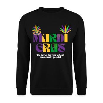Mardi Gras Festival - Unisex Sweatshirt - black - Front - Alina (178cm) & Michal (187cm)