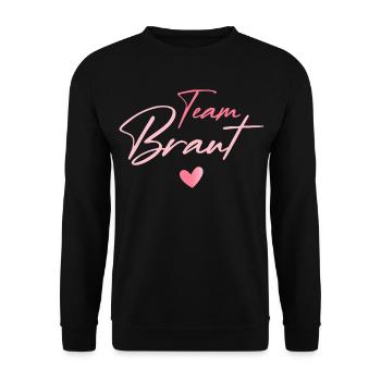 Bachelor Party Women's T-Shirt Bachelor Team Bride - Unisex Sweatshirt - black - Front - Alina (178cm) & Michal (187cm)