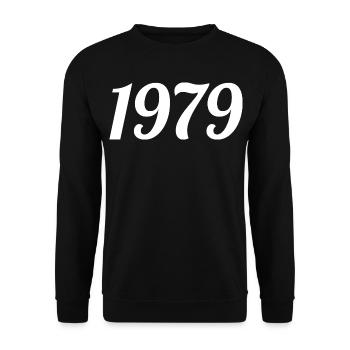 1979 Vintage 1979 Retro Geburtstag 1979 Geschenk - Unisex Pullover - Schwarz - Vorne - Alina (178cm) & Michal (187cm)