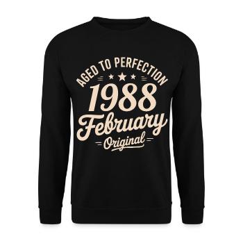 Février 1988 - February 1988 - Unisex Sweatshirt - black - Front - Alina (178cm) & Michal (187cm)