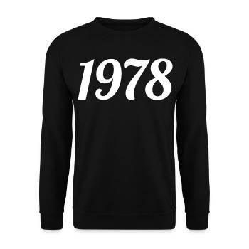 1978 Vintage 1978 Anniversaire Rétro 1978 Cadeau - Sweat-shirt Unisexe - noir - Devant - Alina (178cm) & Michal (187cm)