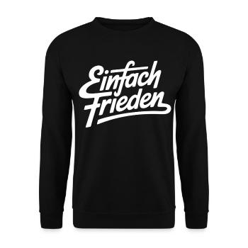 Simply peace - Unisex Sweatshirt - black - Front - Alina (178cm) & Michal (187cm)