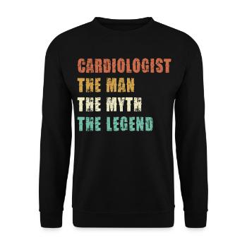 Cardiologist: Man, Myth, Legend - Unisex Sweatshirt - black - Front - Alina (178cm) & Michal (187cm)