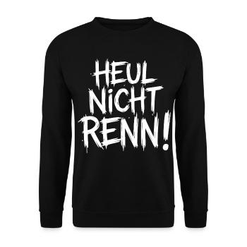 Ne pleure pas. Cours ! - Sweat-shirt Unisexe - noir - Devant - Alina (178cm) & Michal (187cm)