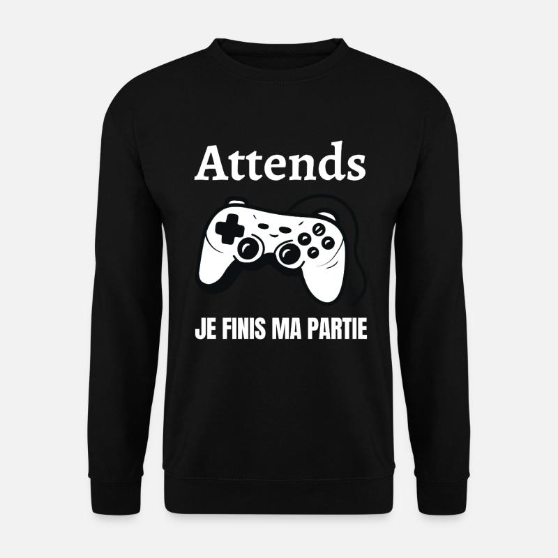 Wait, I'm finishing my game - Unisex Sweatshirt - black
