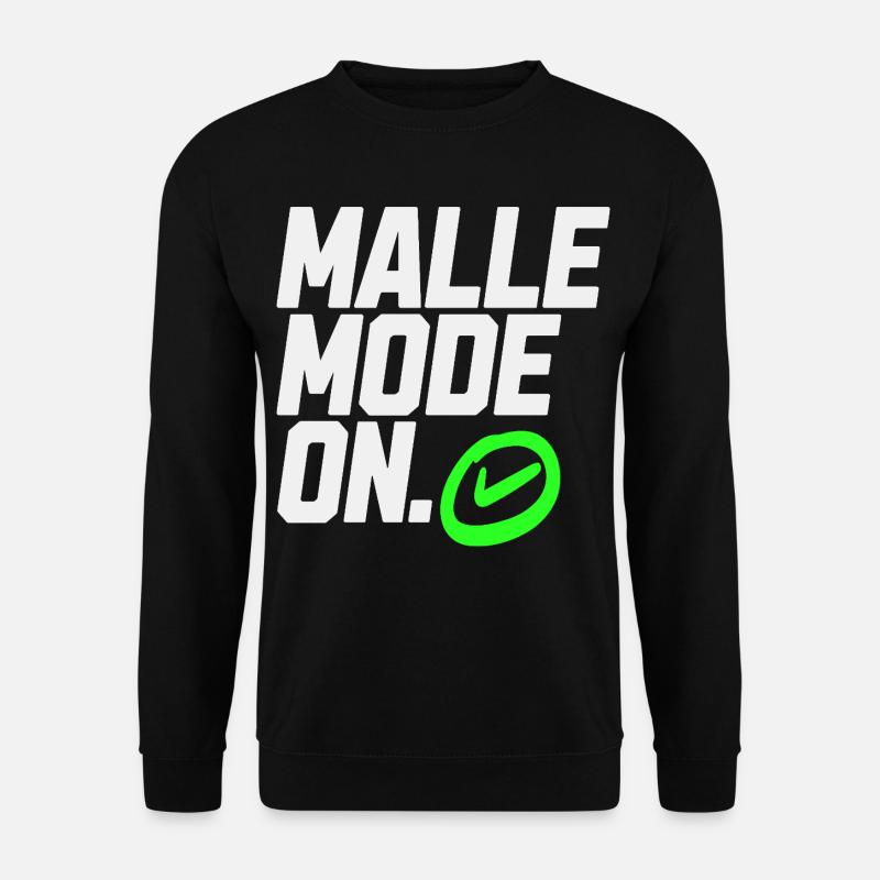 Mallemodus On – Graphique avec coche verte - Sweat-shirt Unisexe - noir