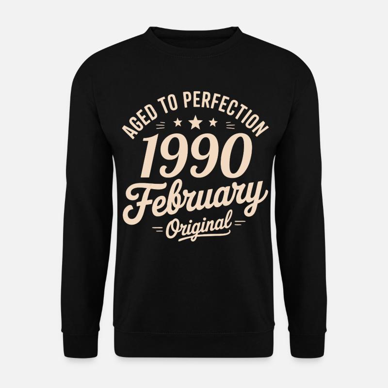 Février 1990 – Februar 1990 - Unisex Pullover - Schwarz