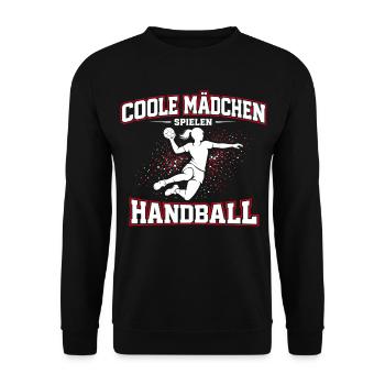 La fille de handball dit cadeau - Sweat-shirt Unisexe - noir - Devant - Alina (178cm) & Michal (187cm)