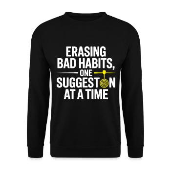 Hypnotist Erasing Bad Habits One Suggestion Pro  - Unisex Sweatshirt - black - Front - Alina (178cm) & Michal (187cm)