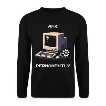 AFK Forever | Undertaker black humor - Unisex Sweatshirt - black - Front - Alina (178cm) & Michal (187cm)